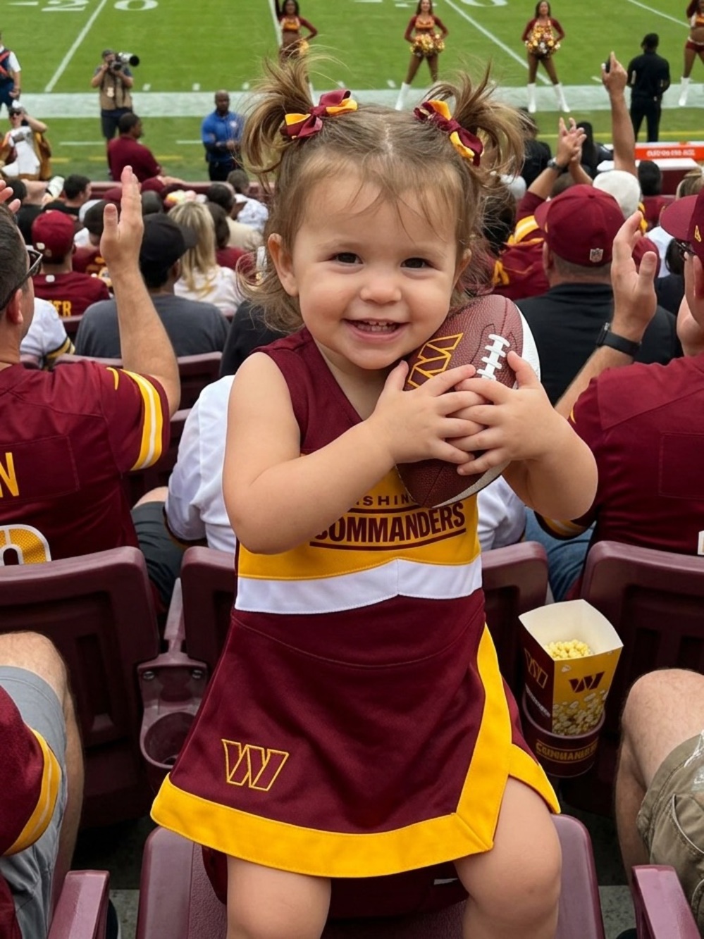 Washington Commanders Infant Cheer Dress Set - Burgundy & Gold